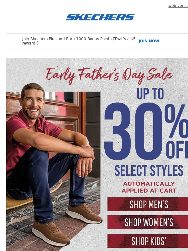 Skechers - Save on Early Father's Day Gifts and More