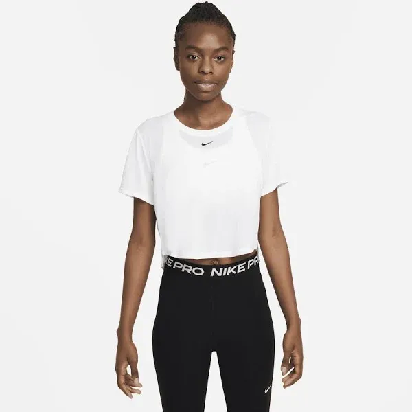Nike Women's Dri-Fit One Cropped Short-Sleeve Top