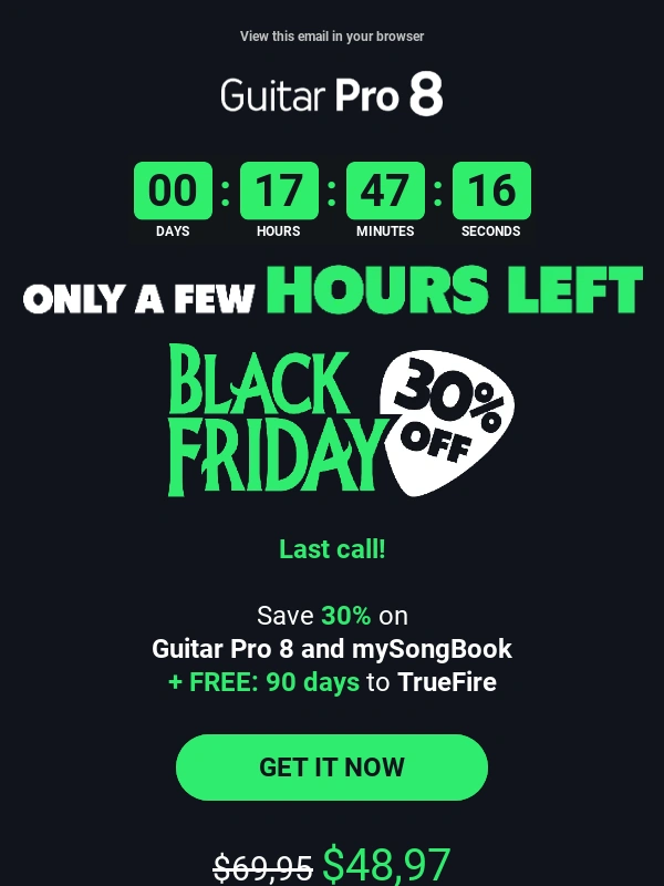 Guitar Pro - ? Last chance to save 30% on Guitar Pro 8!