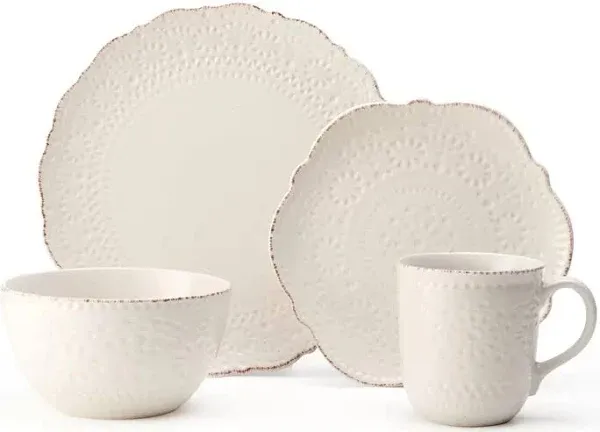 Pfaltzgraff Chateau Cream 16-Piece Stoneware Dinnerware Set