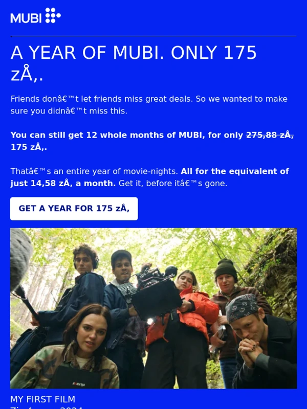 MUBI - A little reminder. A BIG SAVING
