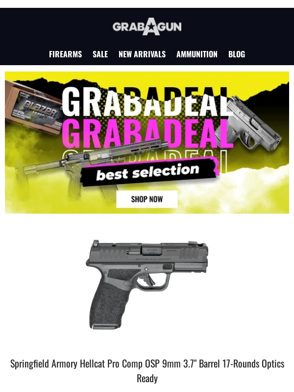 GrabAGun - ? Springfield - Free Optics,Mags And Bag - Last Day ? Custom Glock 47 ?