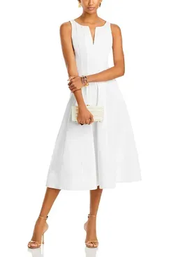 AQUA Paneled Midi Dress