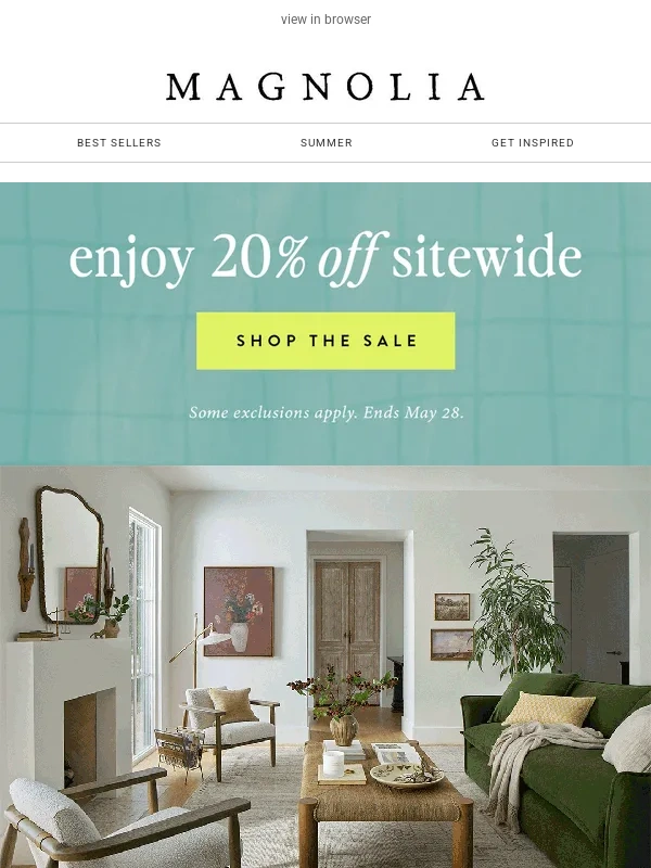 Magnolia Market - Ends tomorrow: furniture on sale