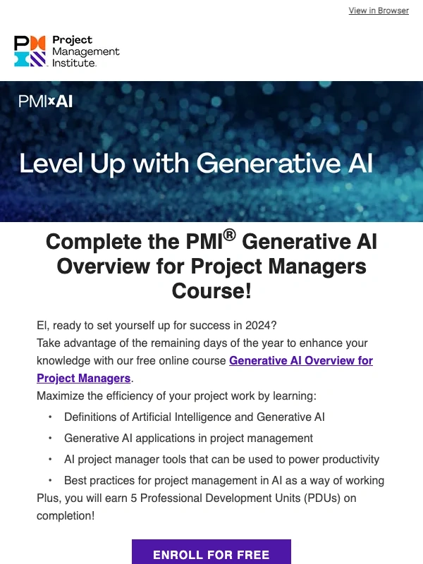 PMI - El,Stay Ahead with Gen AI in Project Management