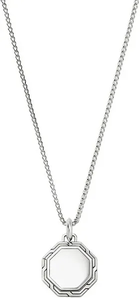 John Hardy Tag Necklace in Sterling Silver