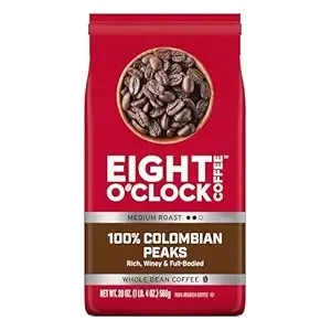 Eight O'Clock 100% Colombian Peaks Medium Roast Whole Bean Coffee