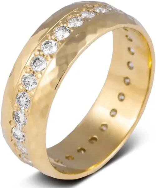The Count Men's Solid Gold Diamond Wedding Band