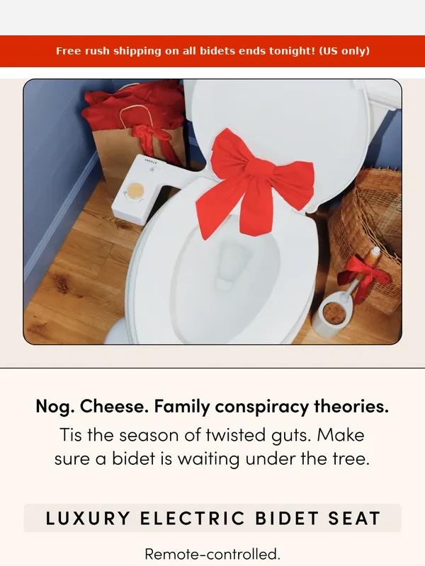 Tushy - ENDS TONIGHT: Free delivery by Xmas