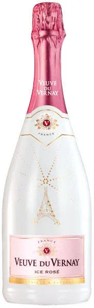 Veuve du Vernay Demi Sec Ice Rose Sparkling Wine NV (12-Bottle Case, Shipping Included)