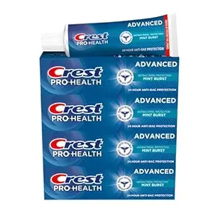 Crest Pro-Health Advanced Antibacterial Protection Toothpaste, Mint Burst, 5oz (Pack of 4)