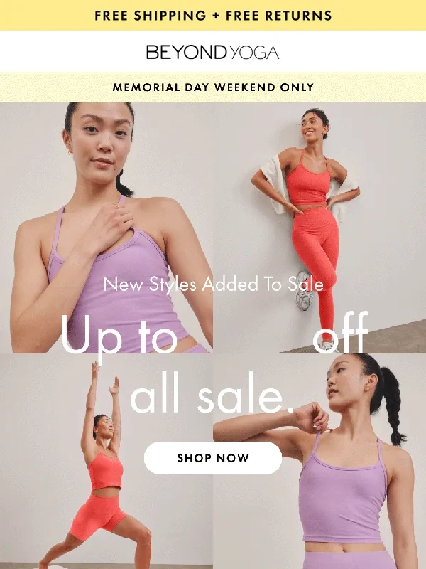 Beyond Yoga - NEW Items Added To Our Sale