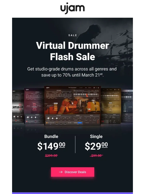 UJAM - ? Virtual Drummer Flash Sale ?