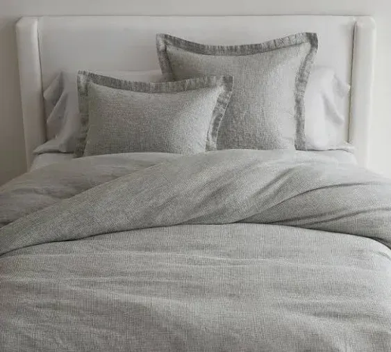 European Flax Linen Waffle Duvet Cover