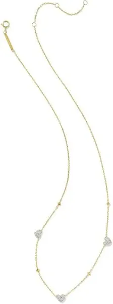 Kendra Scott Madeline 14K Yellow Gold White Diamond Strand Necklace