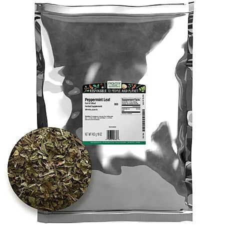 Frontier Co-op - Bulk Peppermint Leaf, 1 Pound, Cut, Sifted, For Tea & Cooking, Cool, Refreshing Scent