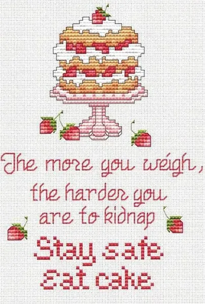 Eat Cake Cross Stitch Leaflet