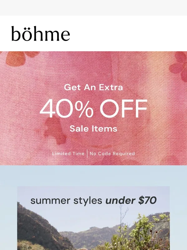 Bohme - The perfect summer essentials