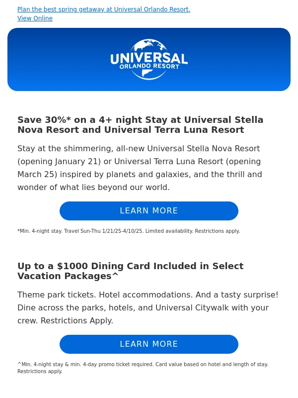 Universal Orlando - Spring Into Fun at Universal Orlando Resort