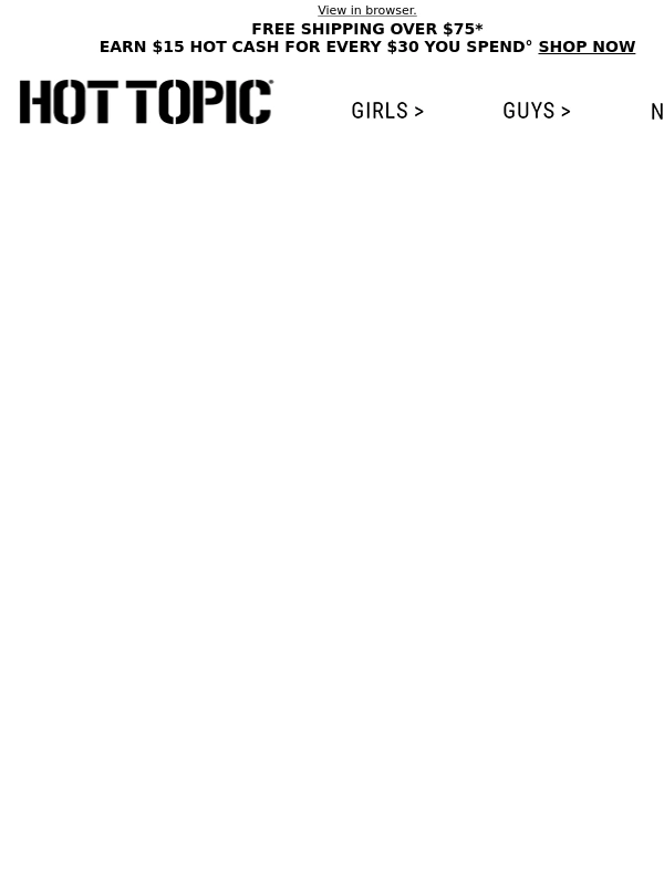 Hot Topic - BOGO 70% Off TODAY exclusively for HT Rewards members ??