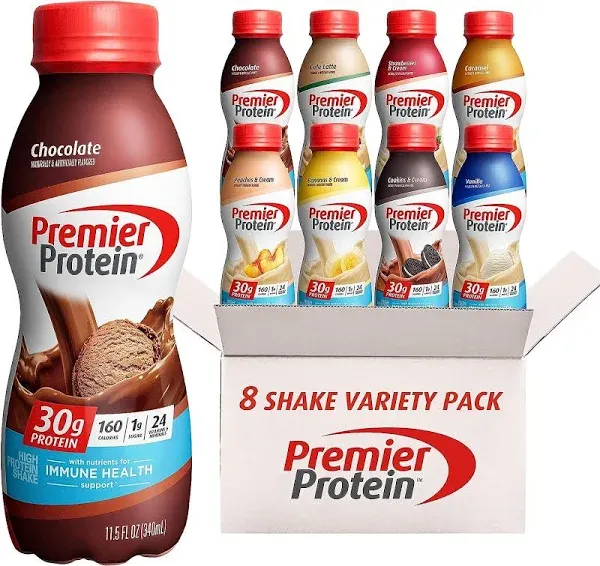 Premier Protein Protein Shake 8 Flavor Variety Pack