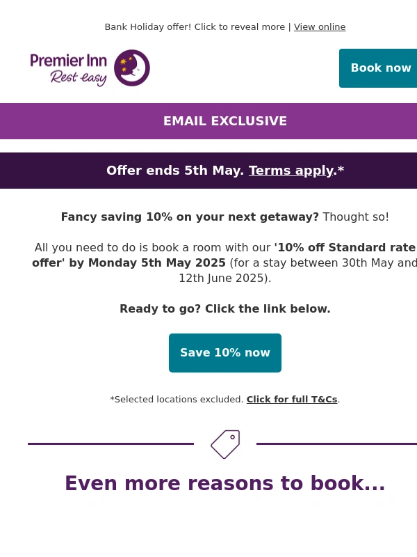 Premier Inn - ? Unlock your email exclusive 10% off