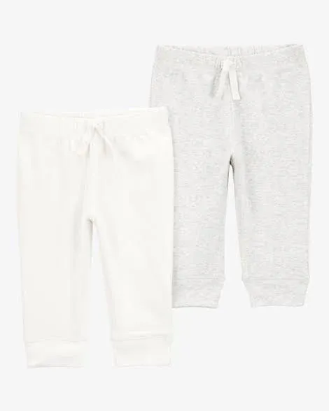 Carter's Baby Girl 2-Pack Pull-On Cotton Pants