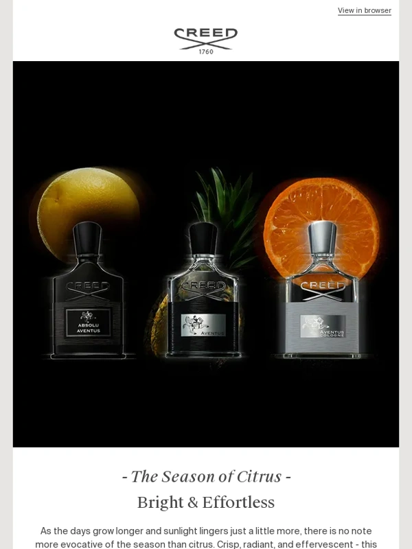 Creed Boutique - Time For A Refresh | Citrus Fragrances