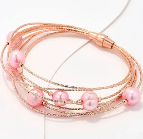 Honora Cultured Pearl Multi Strand MagneticBracelet