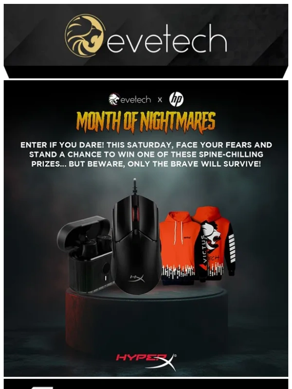 Evetech - Evetech x HP month of nightmares part 2 livestream and giveaways