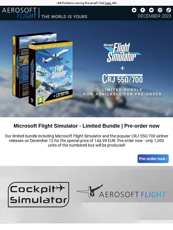 Aerosoft - MSFS Limited Bundle & first video from Mega Airport furt
