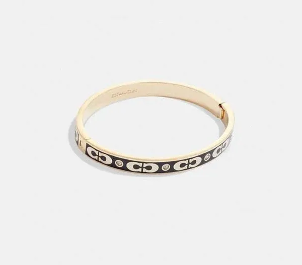 Coach Women's Signature Enamel Hinged Bangle