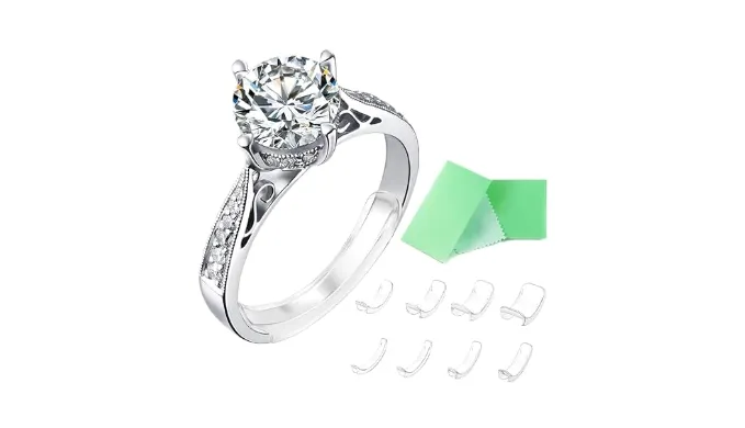 Invisible Ring Size Adjuster for Loose Rings Ring Adjuster Fit Any Rings, Assorted Sizes of Ring Sizer