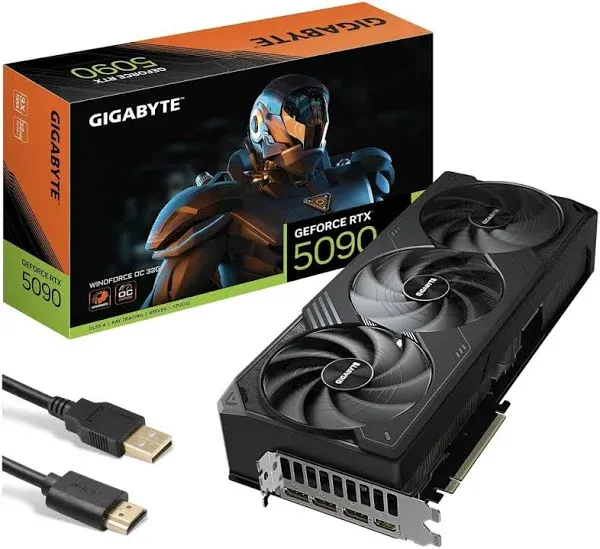 GIGABYTE WINDFORCE GeForce RTX 5090 Graphics Card GV-N5090WF3OC-32GD