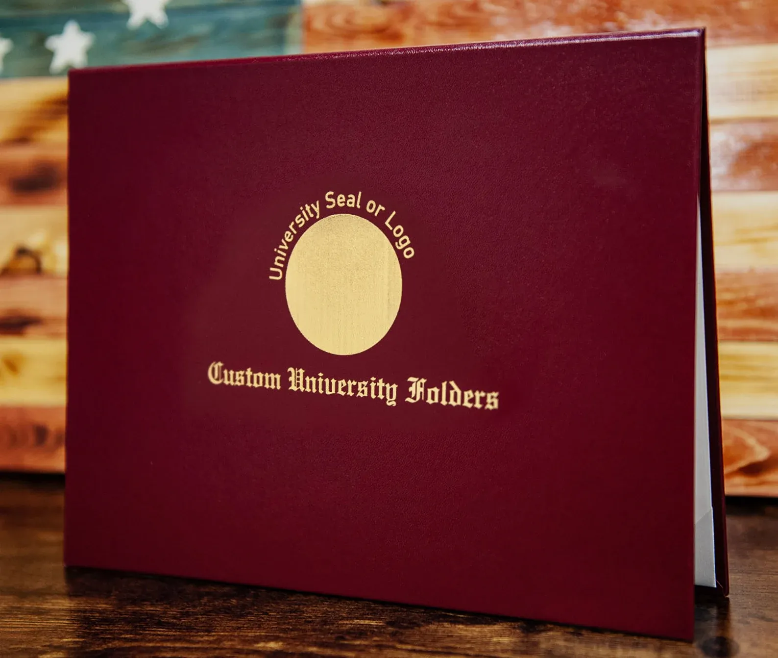 Customizable Covers (For Logos) - Holds Diplomas or Certificates