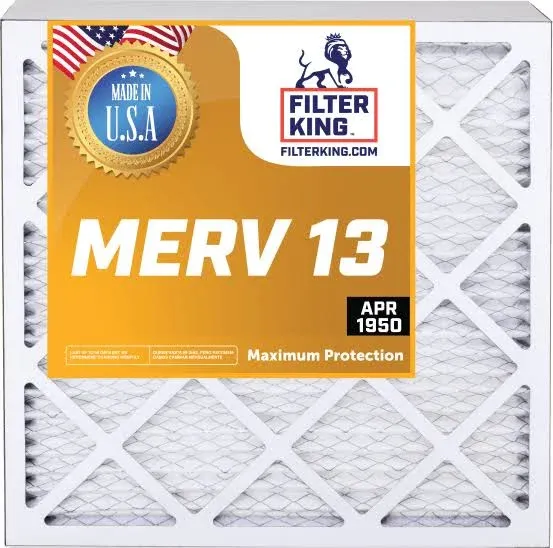 Filter King Air Filter Merv 13 Hvac Pleated A/C Furnace Filters