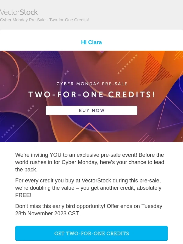 VectorStock - ⏰ Cyber Monday Two-for-One Pre-Sale
