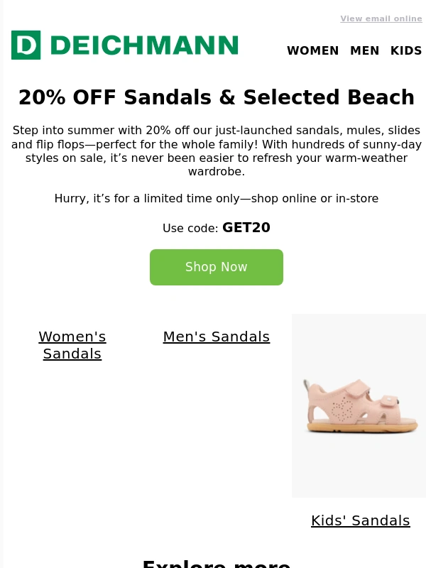 DEICHMANN - Just Launched! 20% OFF Sandals & more