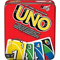 UNO Card Game for Left-Handed Players in Collectible Tin Box $4.63 + Free Shipping w/ Prime or on orders over $35
