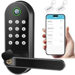 Keyless-Entry Fingerprint Smart Door Lock: Sifely Digital Electronic Lock with Code Passcode, Electric Door Knob, Biometric Doo.