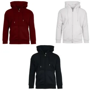 3-Pack Men's Sherpa-Lined Full Zip Hoodie