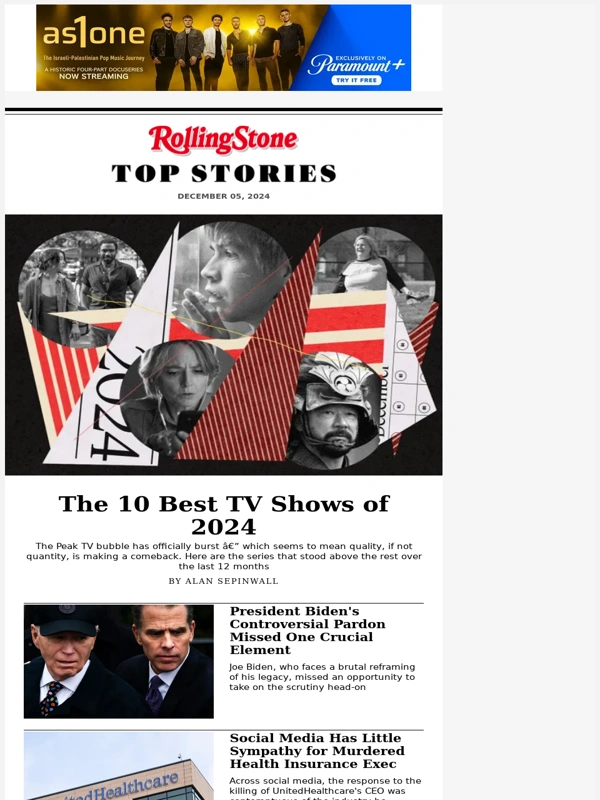 Paramount Plus - The 20 Best TV Shows of 2024