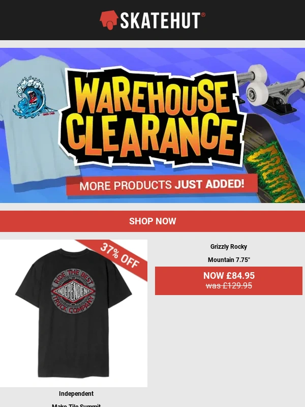 Skatehut - Warehouse Clearance Sale! ⭐ Huge Discounts on Skateboards,Scooters,Heelys and more