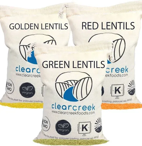 4 LBS Each Red, Gold, Green Lentil Pack