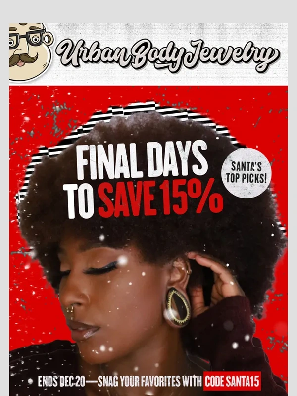 Urban Body Jewelry - ? Santa’s Top Picks—Snag 15% OFF NOW!