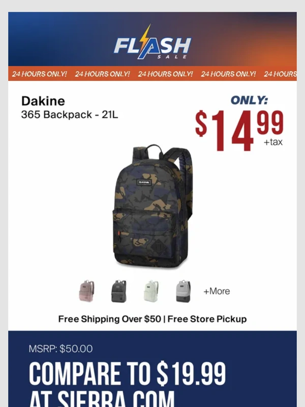 Als - ? 24 HOURS ONLY | DAKINE 365 BACKPACK - 21L | FLASH SALE