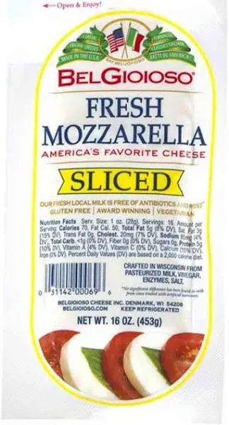 Bel Gioioso Fresh Mozzarella Sliced Cheese