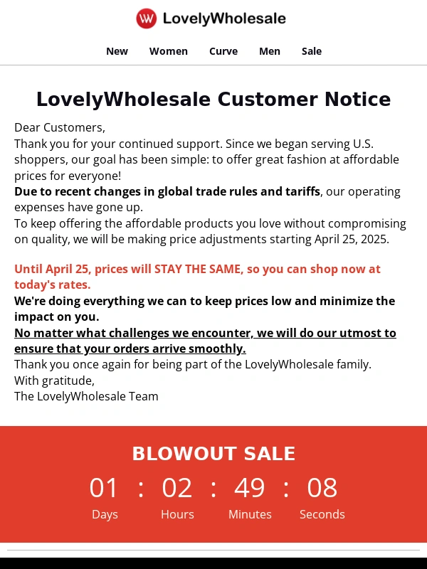 LovelyWholesale - ? A Important Notice For You ❗❗
