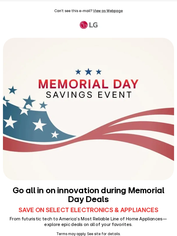 LG - Extended! Memorial Day deals you can still grab