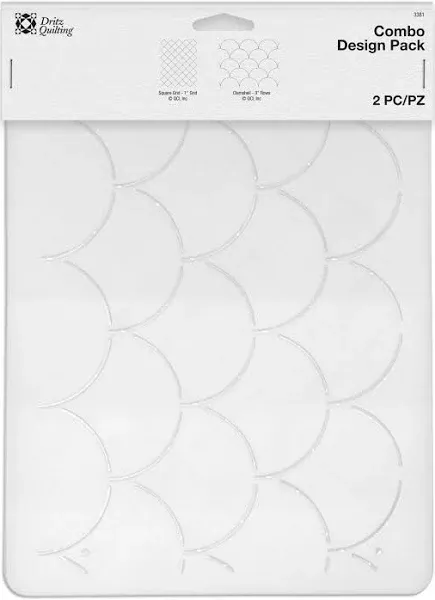 Dritz Square Grid & Clamshell Stencil Combo